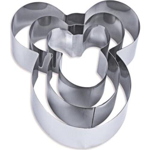 Stainless Steel Baking Tools DIY Mickey Cake Decortion Disney Cartoon Biscuit Cake Mold For Children Birthday Party Decortion