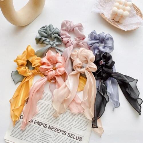 Hair Ring Temperament Tighten Hair Fabric Internet celebrity Bow Hair Ring for Daily Wear