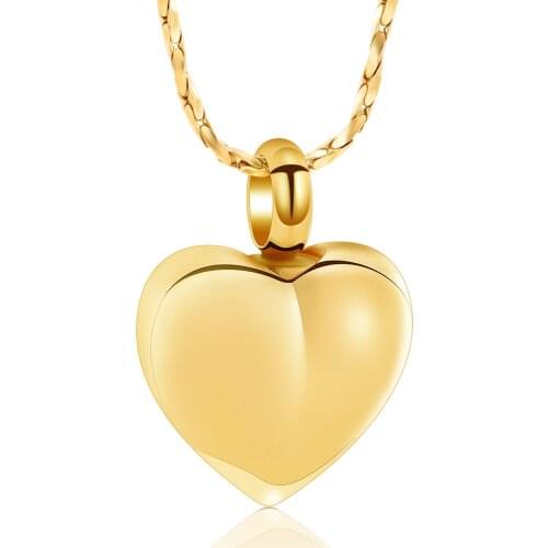 Cremation Jewelry for Ashes Stainless Steel Love Heart Urn Pendant Locket Keepsake Memorial Necklace for Human Ashes Holder