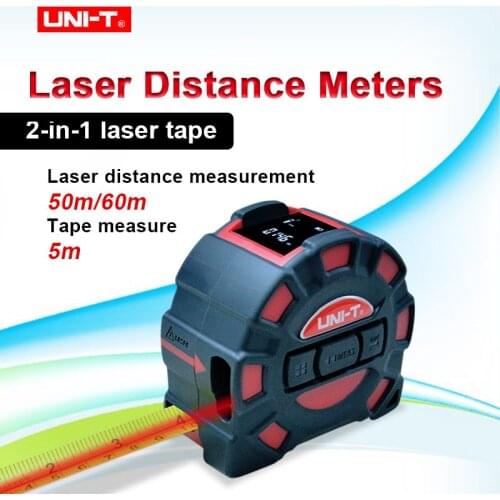 UNI-T LM40T 40M 2-in-1Laser Tape Measure Laser Rangefinder Infrared Distance Meter Electronic Ruler LCD Display Portable