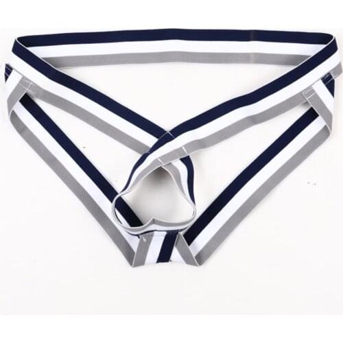 Mens Lingerie Crotchless and Open Butt G-string Bikini Underwear with Penis Hole Thongs Sexy Mens Wetlook Slip Hommes Briefs A3