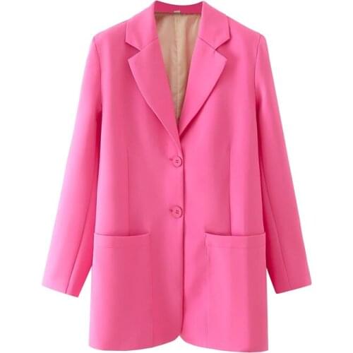 2021 Autumn Women Fashion Single breasted Blazer Ladies Sexy Jackets coat Elegant Female Chic Suits loose Girls casual Top