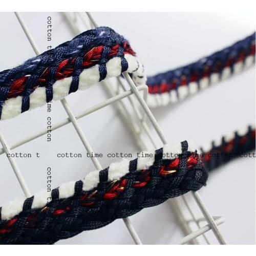 4yards/lot Braid Rope Trim 2cm wide Sewing Accessery Twisted Cords Cotton mixed braided rope 20mm width Craft Decor Ropes
