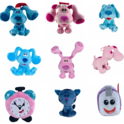 Blue Pink Dog Cartoon Cute Anime Dalmatian Big Ears Plush Home Decoration Childrens Gift Toy 20CM