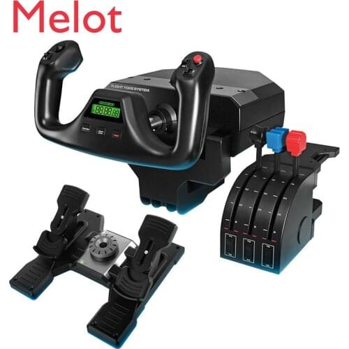 Suitable for logitech flight yoke system G Saitek PRO flight simulator yoke throttling system Sim MAC computer