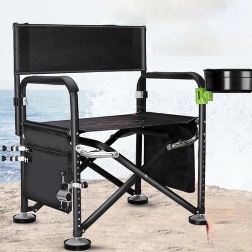 Fishing Chair Multifunctional Fishing Chair Foldable Table Fishing Chair Stool with Long Legs Wild Fishing Stool