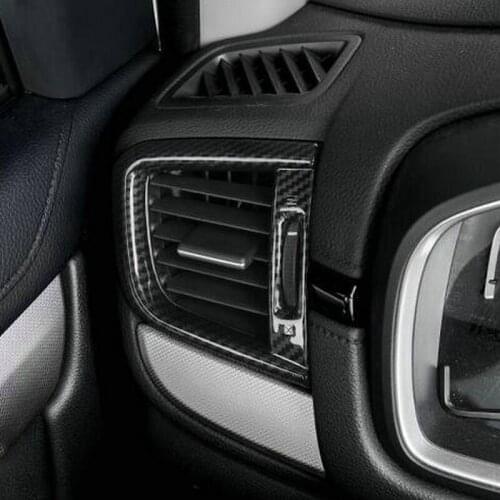 SBTMY 2PCS/SET Carbon fiber decorative frame of air conditioner air outlet on both sides of the car For HONDA CRV CR-V 2017-18