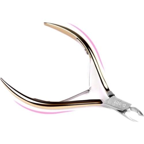 Shellhard Gold Cuticle Nipper Stainless Steel Dead Skin Remover Scissor Foot Care Toe Cuticle Nippers For Nail Art Manicure Tool