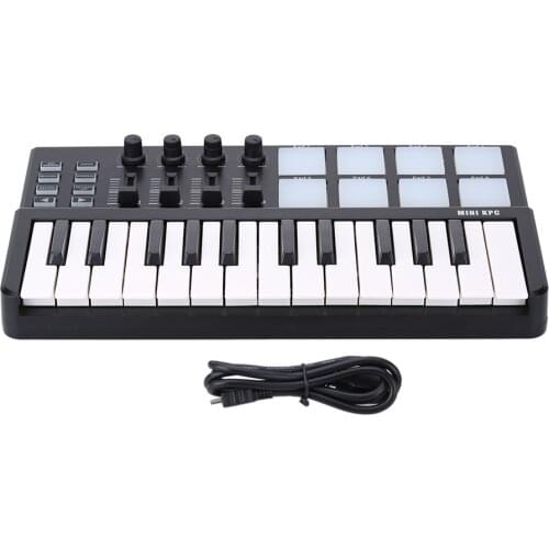 Worlde Panda Portable Mini 25-Key USB MIDI Keyboard and Drum Pad MIDI Controller Many Types of Keyboard Controller