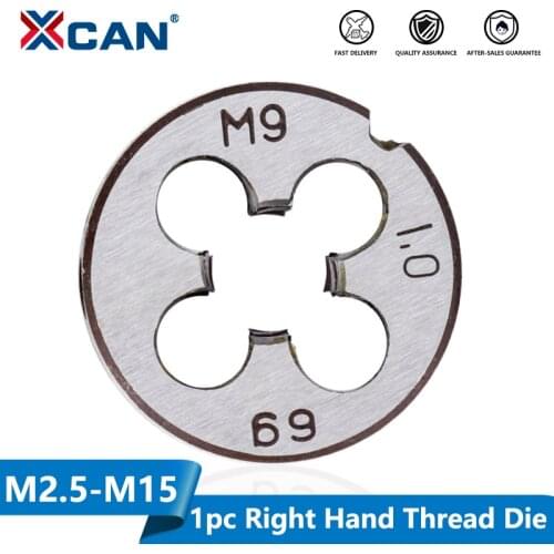 XCAN 1pc M2 M3 M4 M5 M6 M7 M8 M9 M10 M12 M14 M15 M16 Right Hand Thread Die Metal Threading Tools Metric Thread Die