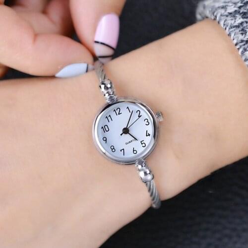 Ulzzang Retro Rose Gold Women Bracelet Watches Fashion Small Mini Ladies Hour Quartz Wristwatch Elegant Female Clock Watches