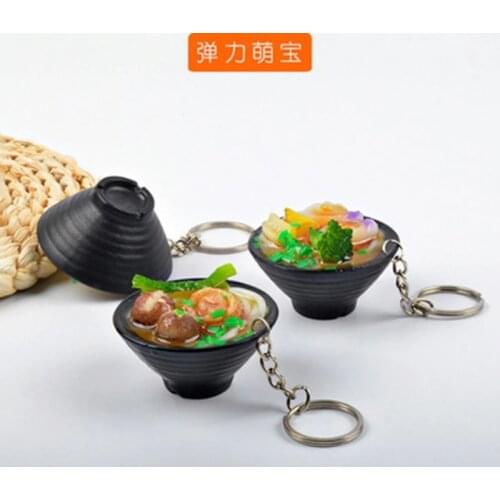 ZOCDOU 1 Piece Imitation Food Udon Bowl Ramen Small Statue Little Figurine Crafts Figure Ornament Miniatures