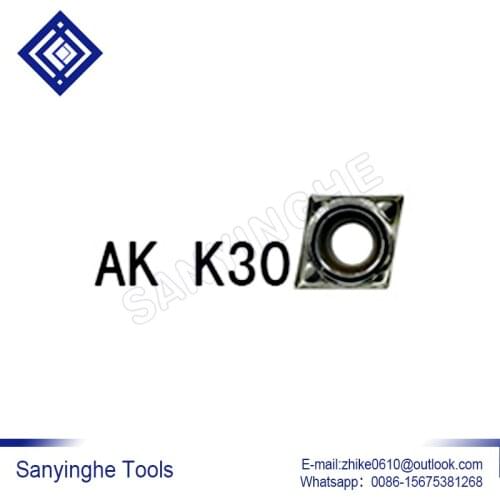 Free shipping high quality sanyinghe 10pcs/lots CCGT120404-AK K30 CCGT120408-AK K30 cnc carbide turning inserts for aluminum