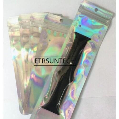 1000pcs Laser Watch Packaging Bag Aluminum Foil Storage Package Bag Mylar Resealable Zipper Bag for Watch