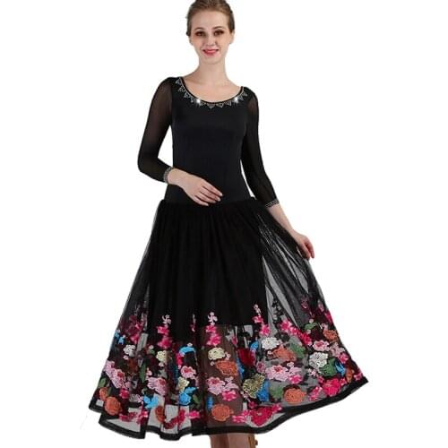 2019 New Costume Sale Ballroom Dance Skirts Newest Design Woman Modern Waltz Tango Dress/standard Competition Dress MQ085