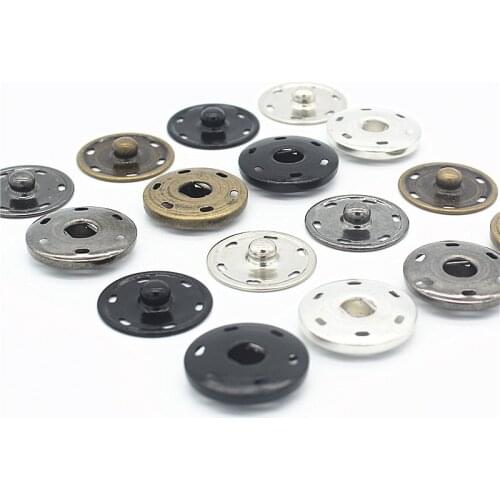 50Set Metal Buttons For Clothes Fasteners Press on Buttons Stud Earrings Coat Sewing Accessories For Cclothes Size 8.5-25mm