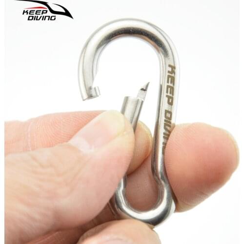 KEEP DIVING Stainless Steel Diving Buckle Durable Hiking Spring Hanging Buckle Safety Snap Hook Scuba Diving Equipment Accessory