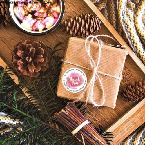 500pcs Thank You Stickers Round Seal Label Sticker Diary Stationery Stickers For Wedding Party Decor Handmade Cake Soup Gift