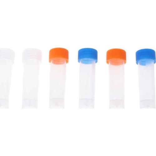 6PCS 5ml Centrifuge Tubes With Cap Sample Analysis Experiment Frozen Storage