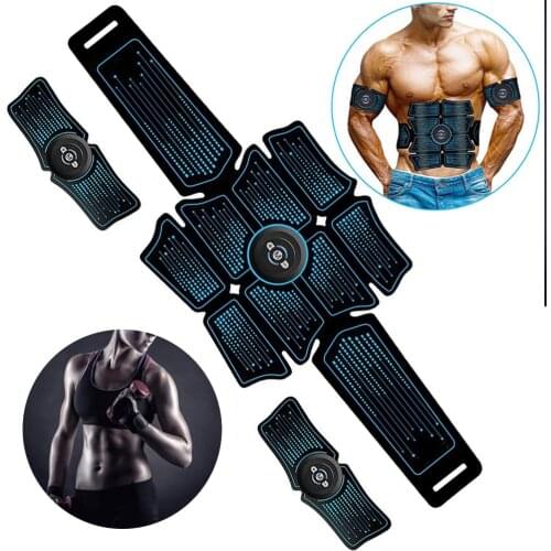 New Rechargeable Abs Stimulator Muscle Toner Abdominal Muscle Hip Trainer Electrostimulation Fitness Massager Fitness Equipment
