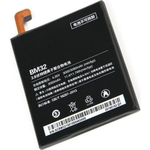 2pcs/lot 3000mAh BM32 Battery For Xiaomi MIUI Mi 4 Mi4 M4 Battery Batterie Bateria 64GB 16GB Cell phone