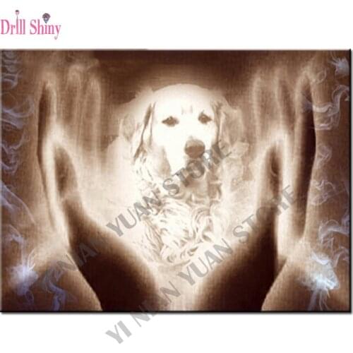 Diamond Painting 5D animal dog stickers Full Diamond Embroidery Mosaic icons 5D Diy Diamond Painting Cross Stitch round drill