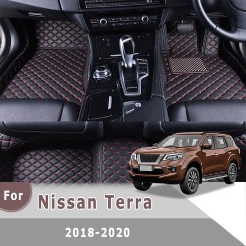 RHD Carpets For Nissan Terra 2018 2019 2020 Car Floor Mats Auto Interior Automobiles Pedal Decoration Waterproof Rugs