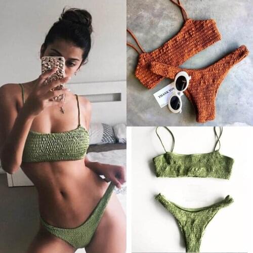 Bikinis R2020 Women Swimwear Women Push-up Padded Bra Bandage Bikini Set Sexy Swimsuit E Swimwear Bathing