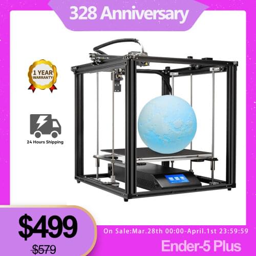 Creality Ender-5 Plus 3D Printer Large Printing Size 350x350x400mm Dual Z-Axis With BL Touch Leveling Power Off Resume Sensor