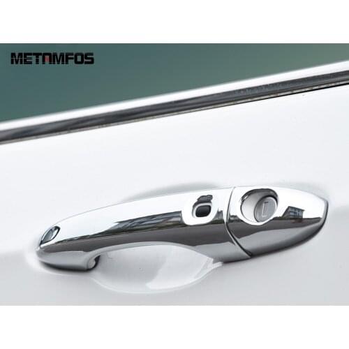 For Jeep Compass 2017-2020 2021 Chrome Door Handle Catch Cover Molding Trim Protection Sticker Exterior Accessories Car Styling