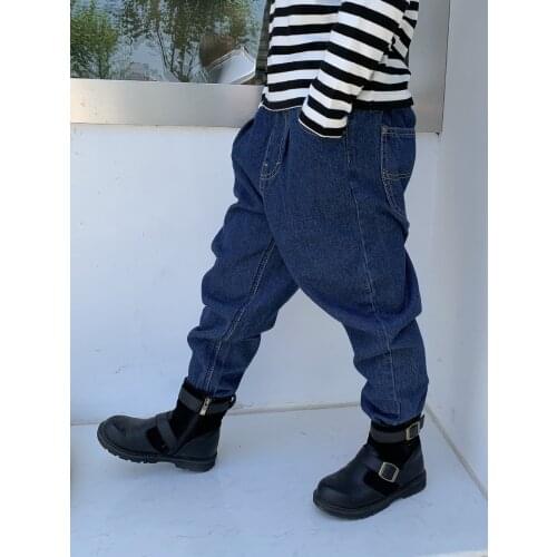 Boys Jeans 2021 Spring New Childrens Casual Korean Loose Solid Denim Pants Kids High Quality Jeans Trousers For Boy Baby Jeans