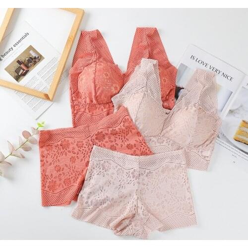 Sexy Latex Women Underwear Bra Set Seamless Women Bra Panties Set Casual Comfortable Push Up Lingerie Vest Bra Set Intimate