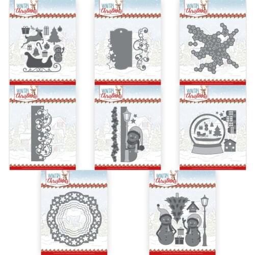 Piggy Craft metal cutting dies cut die mold New Christmas series Scrapbook paper craft knife mould blade punch stencils dies