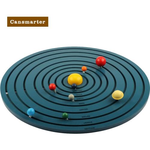 Montessori Solar System Toys Astronomy Teaching Educational Game Wooden Preschool For Kids 3-6 Years Toys ChildrenGE080