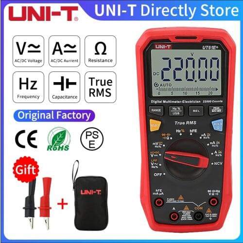 UNI-T UT61B+ UT61E+ UT61D+ Handheld Professional Digital Multimeter Tester Unit True RMS Auto Range 6000 Counts DC AC 1000V