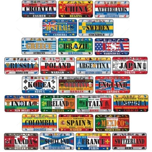 National Metal Sign Plaque Retro Fashion Bar Tin Sign Metal Plate Wall Art Decoration Bar Bar Club People Cave Decoration Board