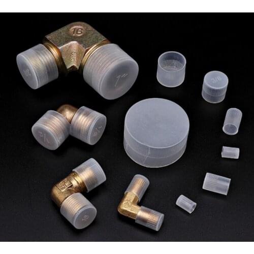 Plastic protective cover thread case rubber cover pe plastic cap White round tube cover external teeth
