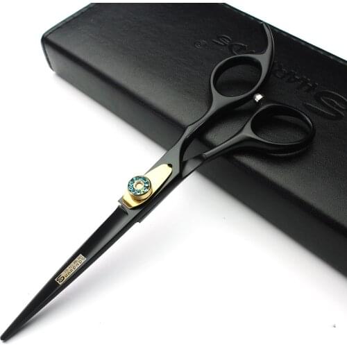 Sharonds Professional 6 Inch Hairdresser Scissors Black Modeling Tools Stainless Steel Salon Cutting Scissors Thinning Scissors