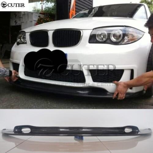 E87 120i 125i Carbon Fiber Car Front bumper lip splitter For BMW E87 1 series with 1M bumper body kit 04-11