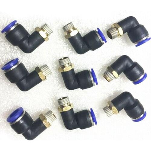 1/8\\\" Connector 10pcs L Fitting Accessory Parts Universal High Quality