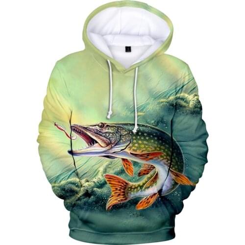Popular Hoodies 3D fish men women Sweatshirts Fashion print fish hooded Tops casual boy girls autumn winter pullovers