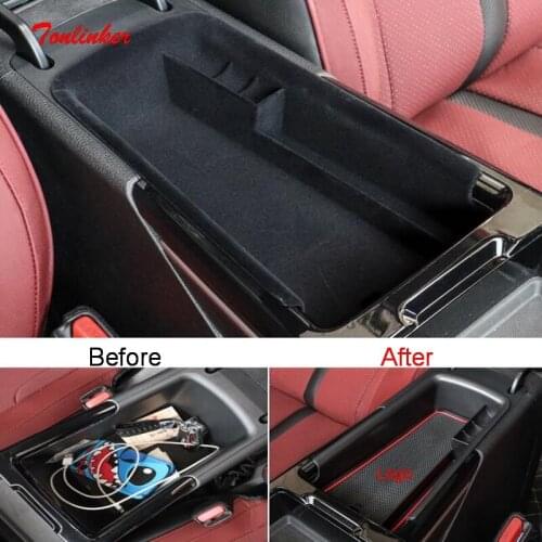 Tonlinker Interior Car Armrest Box Storage Cover Case Stickers For KIA K5 OPTIMA 2020-21 Car Styling 1 PCS ABS Cover Stickers
