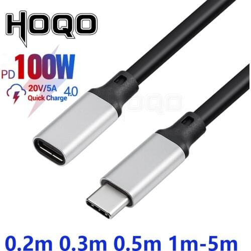USB c extension cable,100W PD 5A 4k USB3.1 Type c usb-c extension male to female extender Cord for nintendo switch 1m 3m 5 m