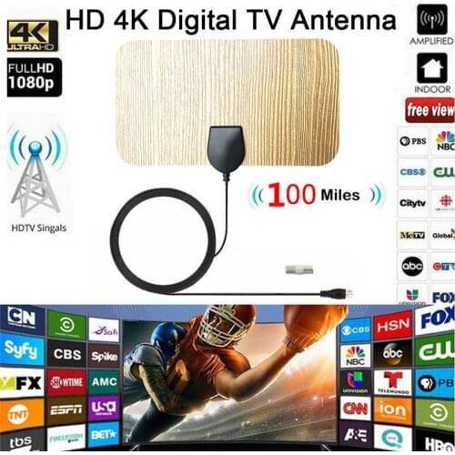 Liser Beautiful Wood Grain Universal Digital TV Antenna Signal Receiver Is Suitable For All Kinds Of TV Signal Reception