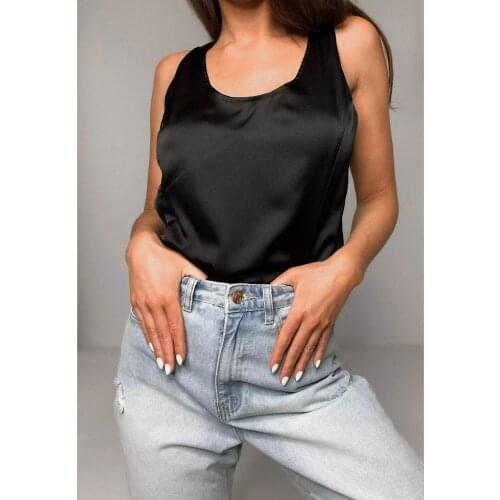 Womens Soild Color Satin Shirt Sexy Spaghetti Strap Cami Top Vintage Swing Vest Pullover Clubwear Blouse Блузка Женская