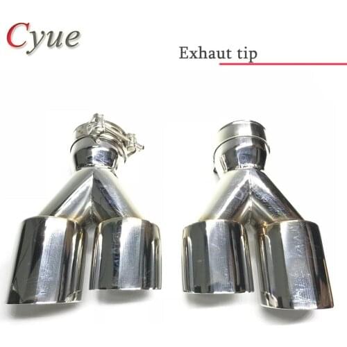 1 Pair Super Quality Stainless Steel Universal Dual Pipe Exhaust System Muffler Car Exhaust Tip Pipes