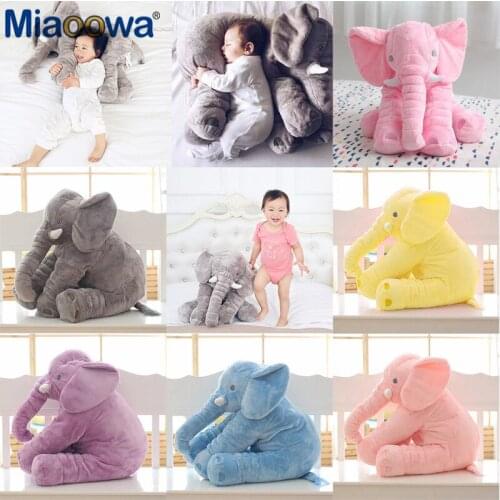 1Pc 60cm Hot sael Baby Animal Elephant Style Doll Stuffed Elephant Plush Pillow Kids Toy Children Room Bed Sleeping Pillow