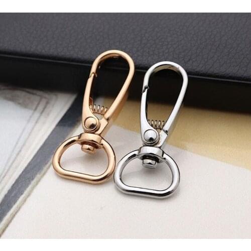 10pcs Swivel Lobster Leather Bag Handbag Purse Shoulder Strap Belt Clasp Clip Trigger Buckle Keychain Key Ring Dog Chain