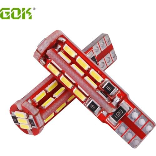 10 x T10 W5W LED 27SMD CANBUS 27LED 4014 SMD Bright Car Interior Styling Canbus No Error DC12V Bulb Lamp LED Car Light Source