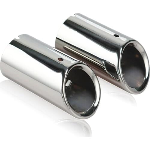 High Quality 2PCS Chrome Plating Stainless Steel Car Exhaust Muffler Tip Pipes Covers For Audi A1 A3 A4 TT 2009-2015